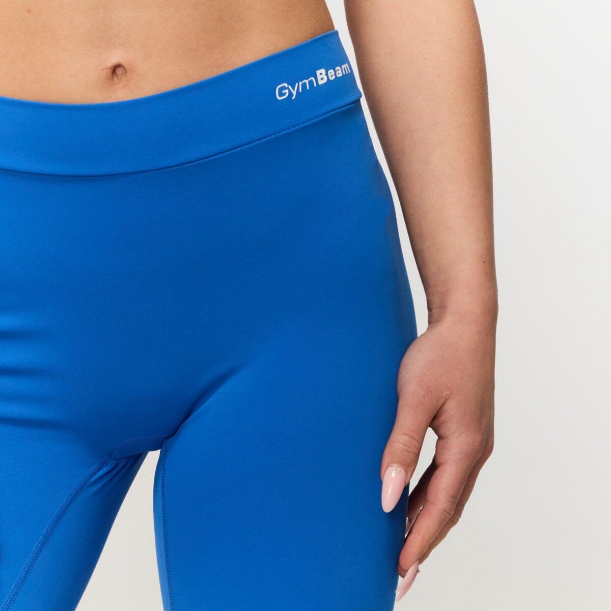 Legginsy damskie fitness z wysokim stanem niebieskie Fierce V-back