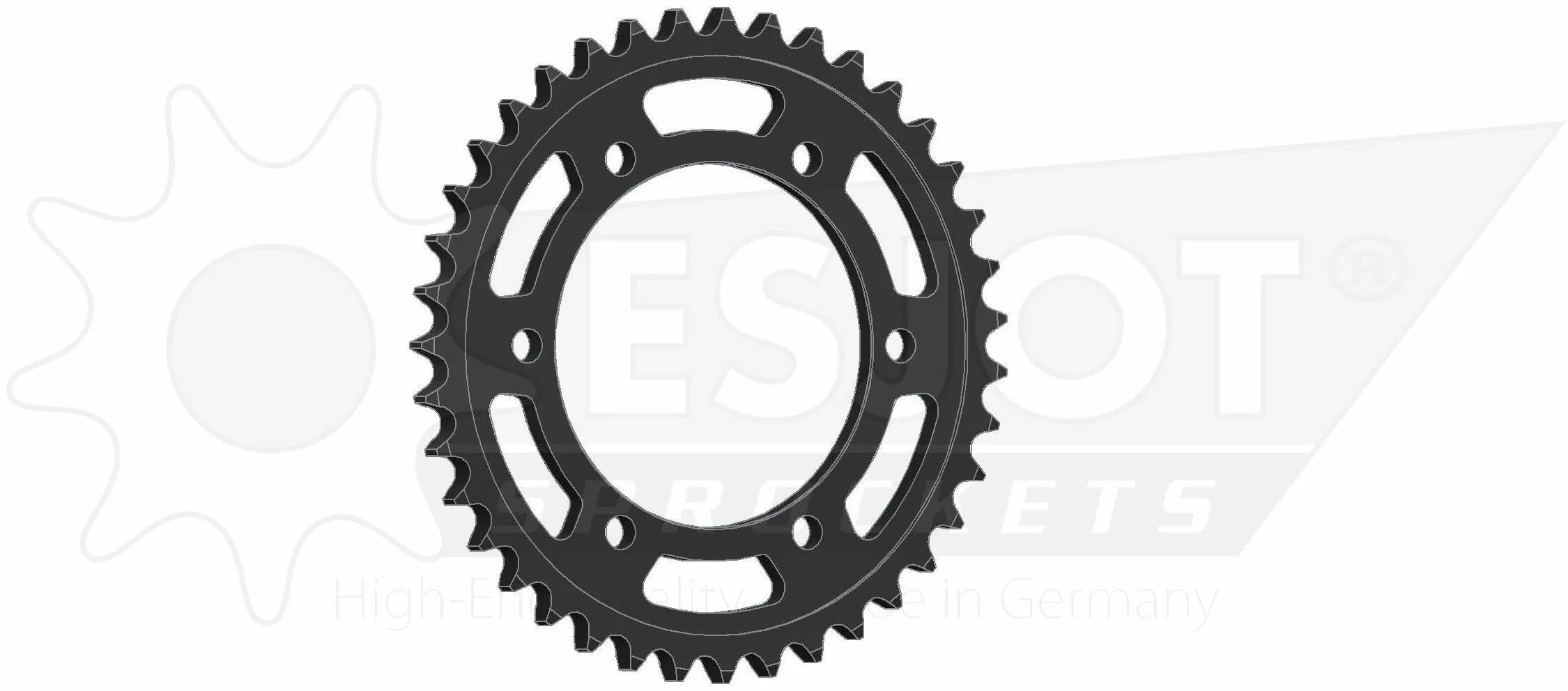Esjot Koło Łańcuchowe 530 38z Stal Czarne