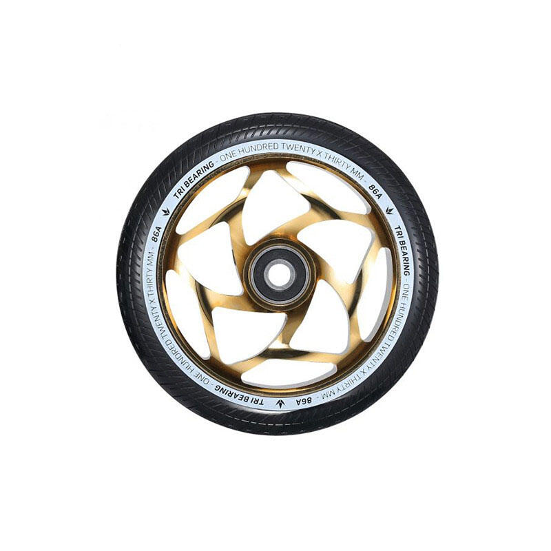 Koła do hulajnogi - Tri Bearing - 120 mm x 30 mm - Czarno/Złote - Blunt Scooters