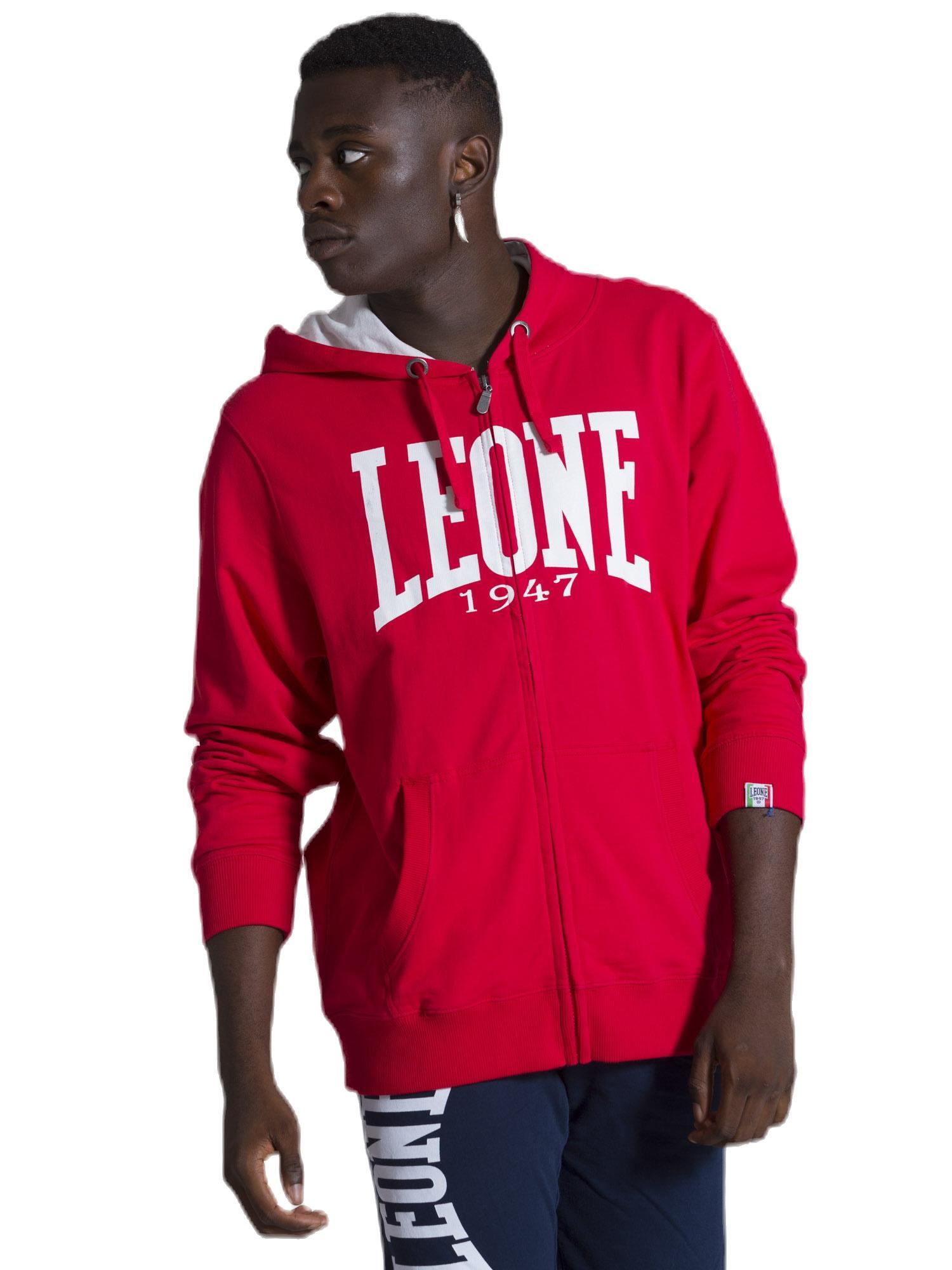 Leone 1947 Apparel Bluzy z kapturem męskie zapinane na zamek
