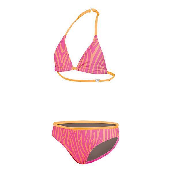 Beco Zebra Vibes bikini trójkątny dla dziewczynek - różowy/pomarańczowy