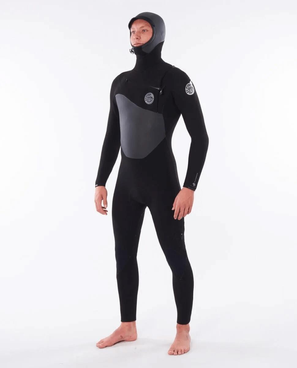 Pianka do sportów wodnych Rip Curl Flashbomb 6/4 Hood FZ - black - MT