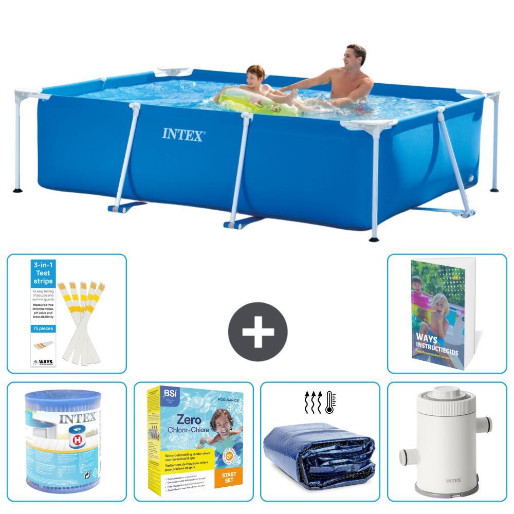 INTEX Basen ze stelażem Prostokątny - 260x160x65 cm - 7-częściowy S65