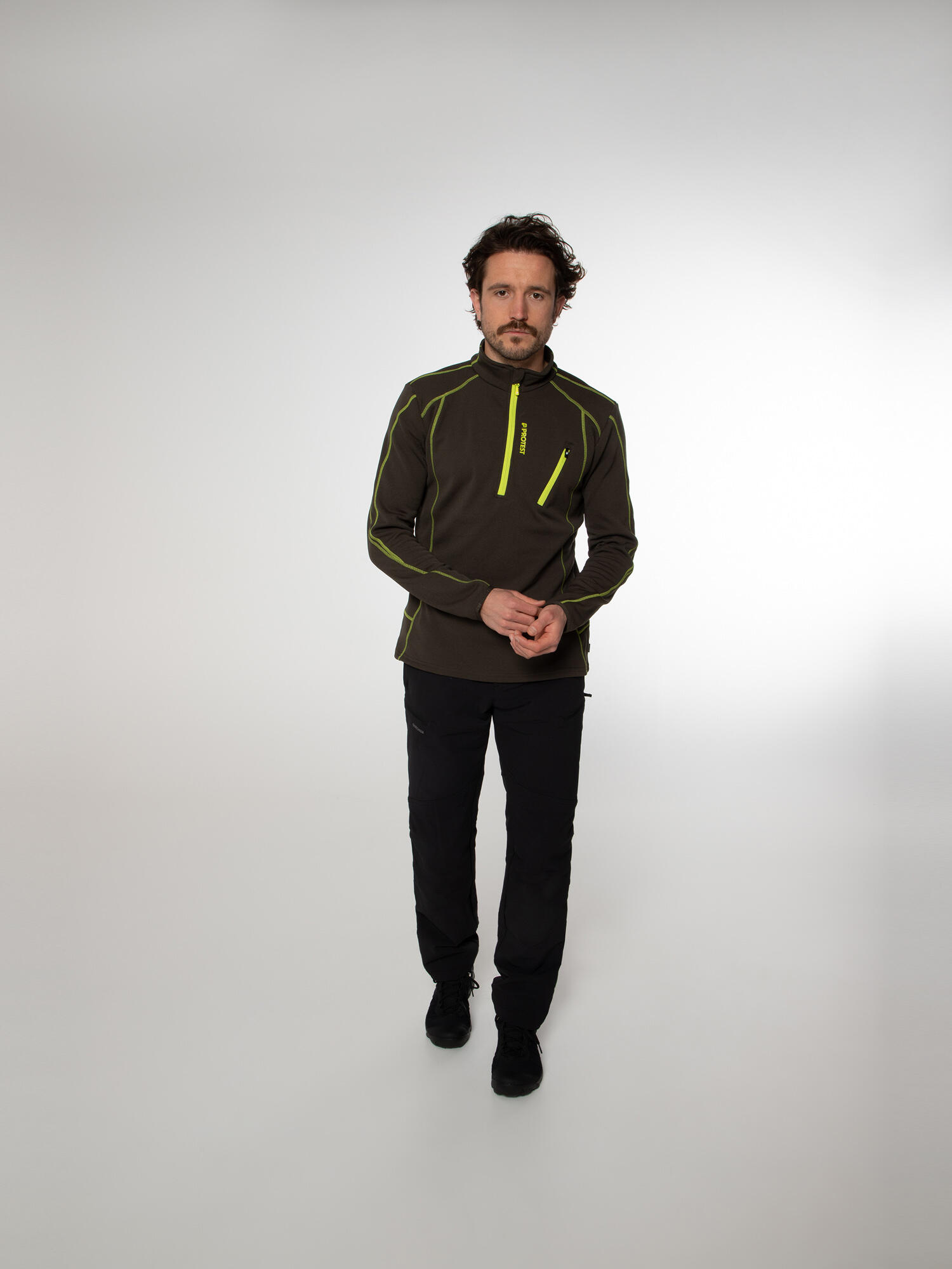 Koszulka męska Protest HUMANS 1/4 zip top