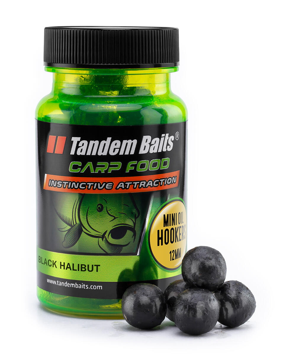 Mini kulki haczykowe Carp Food Oil Hookers 12mm/50g Czarny Halibut