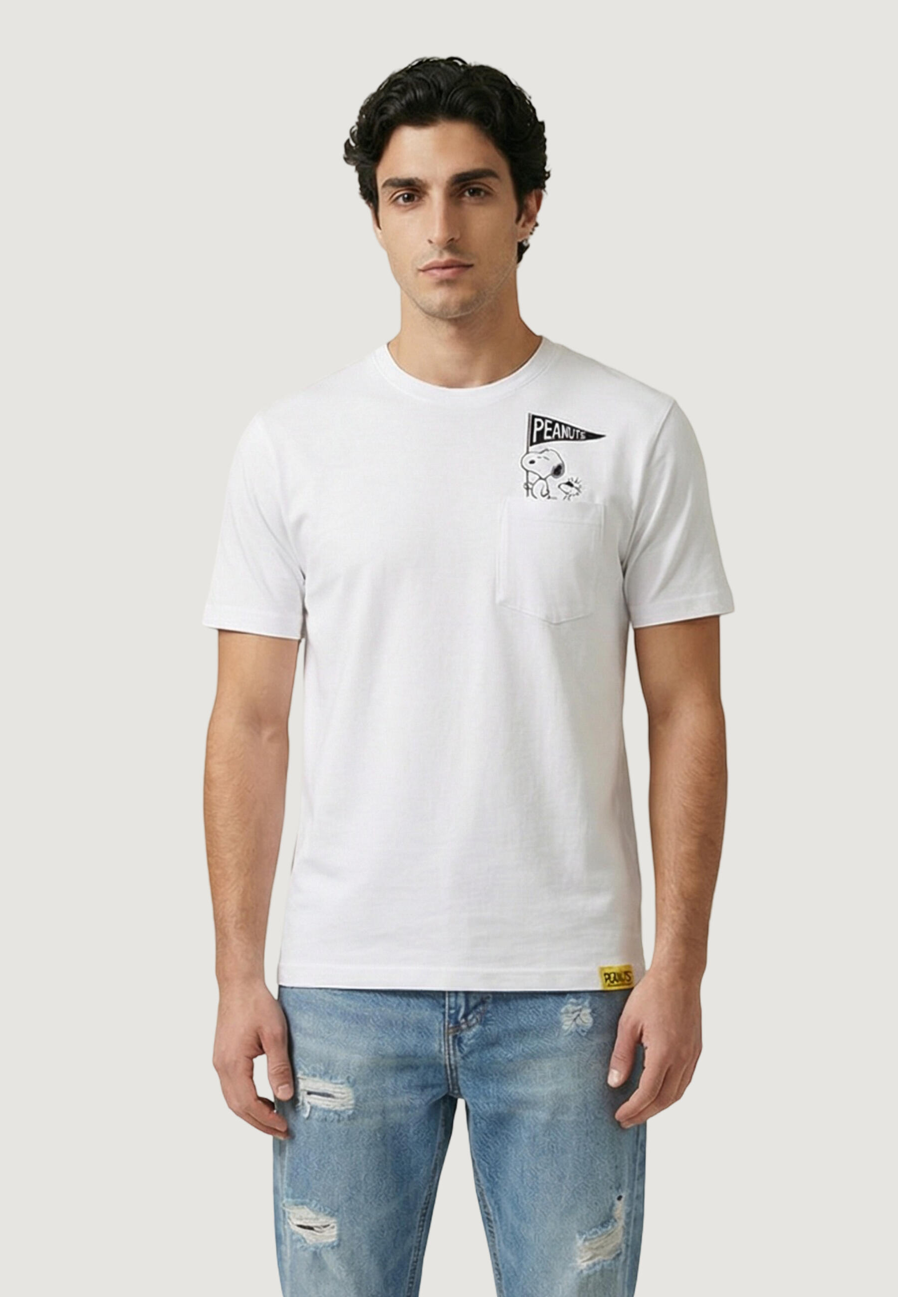 Koszulka crop top Mężczyzna ONLY & SONS Onspeanuts Rlx Ss Pct Lic Tee