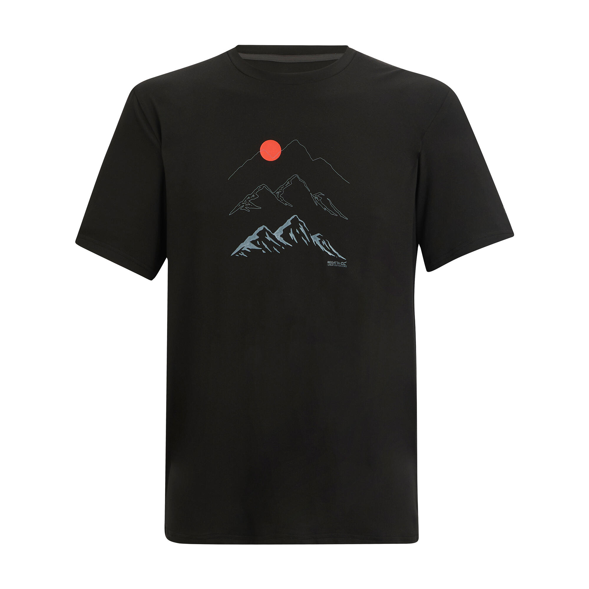 T-shirt Męski Z Motywem Zachodu Słońca Rozciągliwa Fingal
