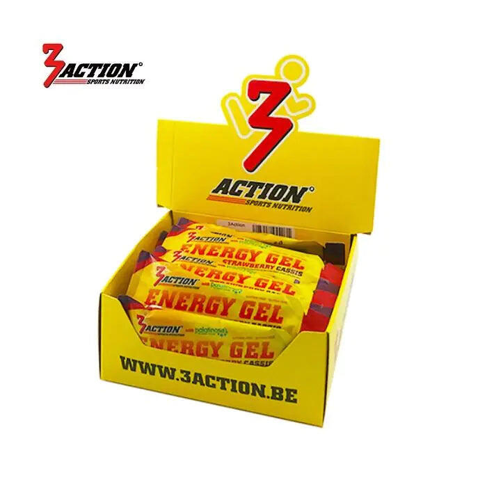 3ACTION Żel energetyczny Truskawka-Cassis 34 g (opakowanie 25 szt.)