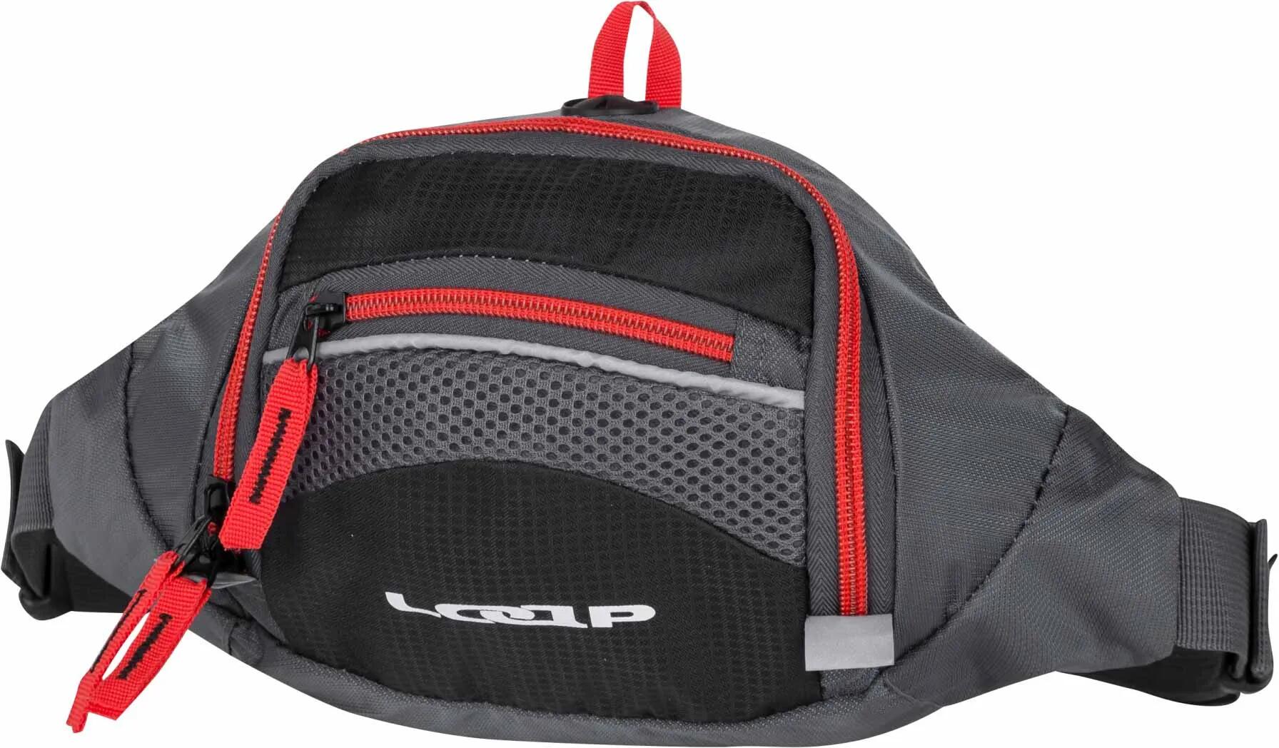 Torba na pas Loap Tula unisex czarno-czerwona