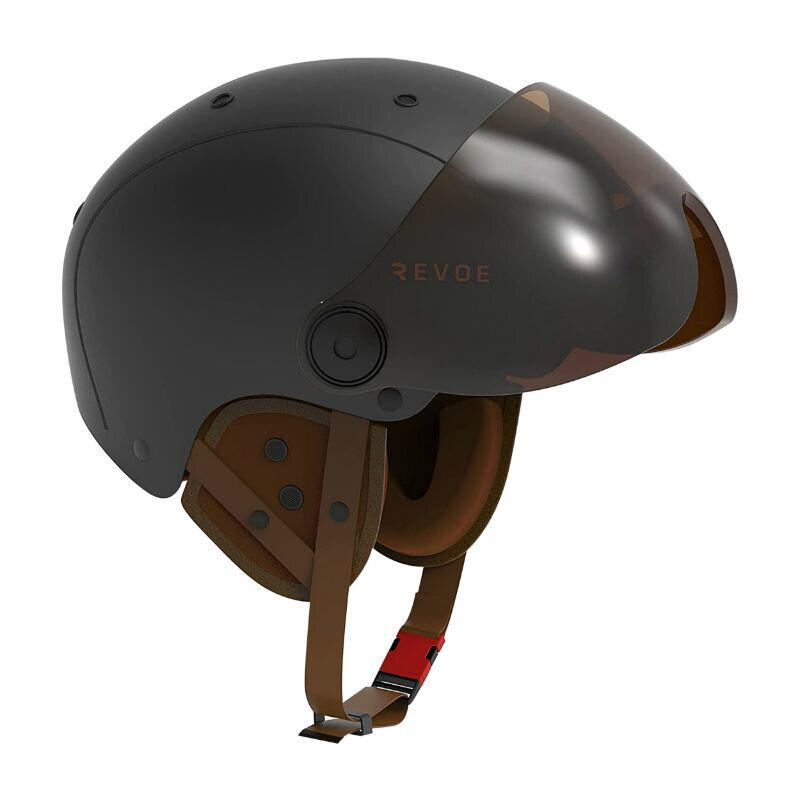 Kask z regulowanym daszkiem  zdejmowana ochrona uszu Revoe Premium