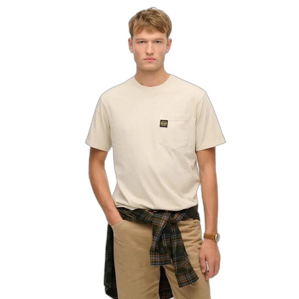 T-shirt z kieszonką i kontrastowymi przeszyciami Superdry