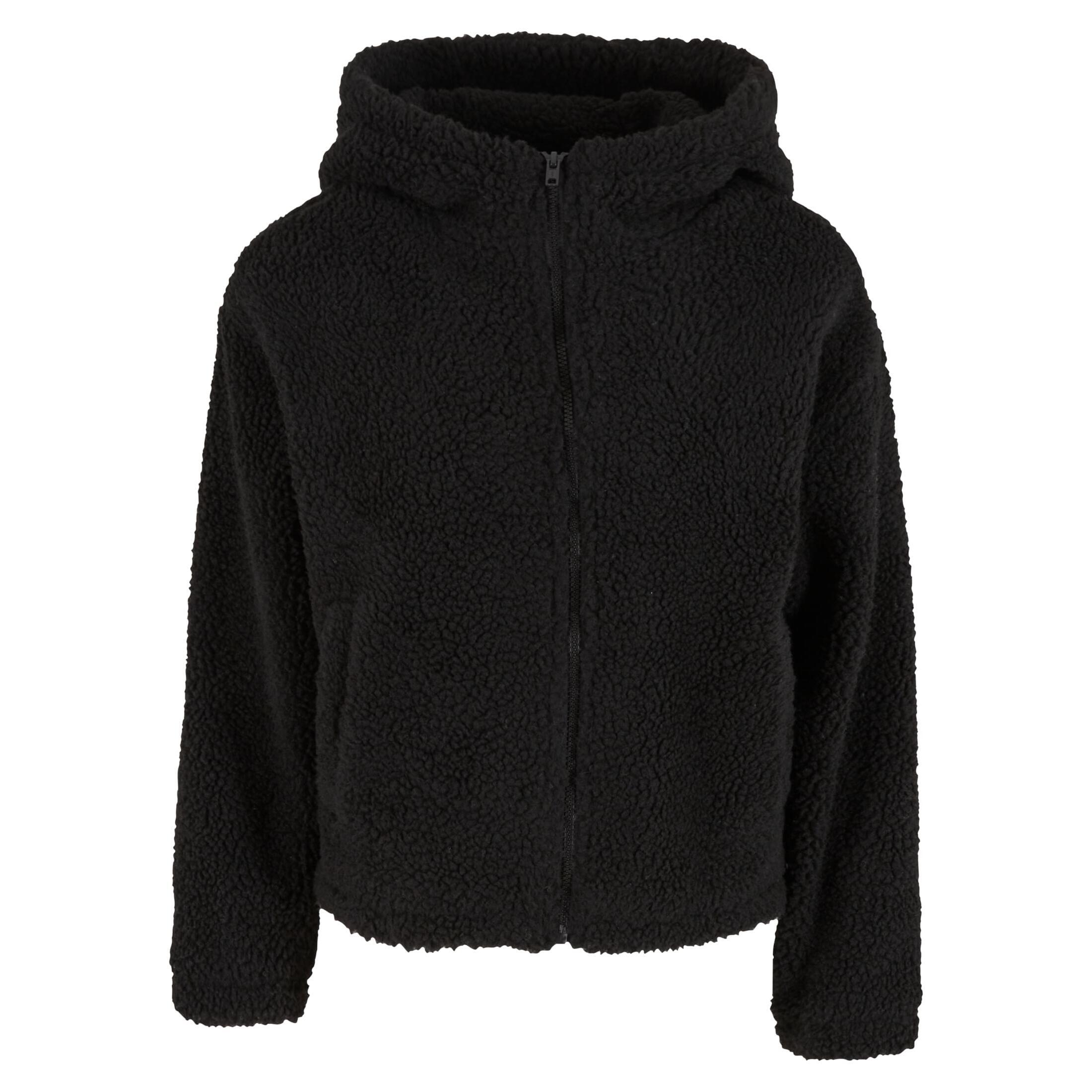 Krótkie polarowe bluzy z kapturem dla kobiet Urban Classics Sherpa