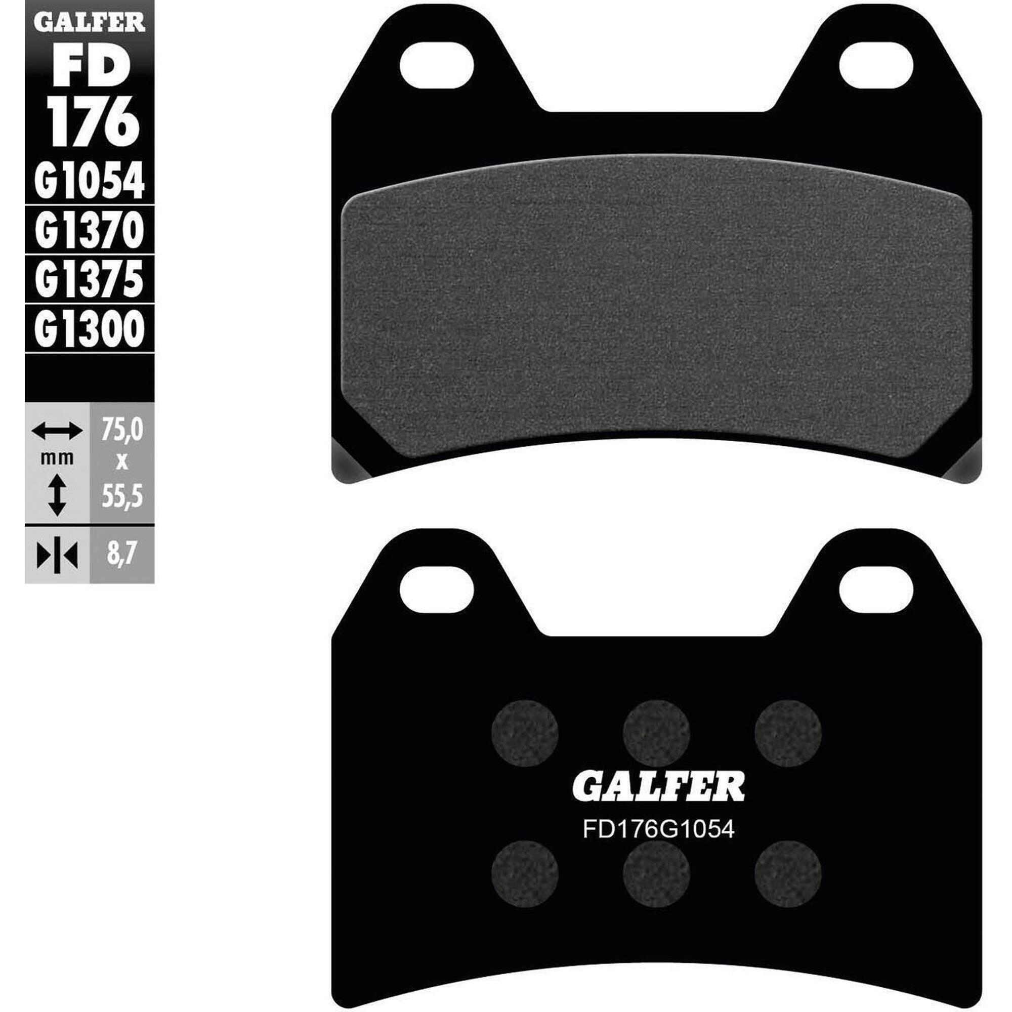 GALFER FD176 (G1054) klocki hamulcowe organiczne do tarcz 75 x 55 5 x 8 7 mm