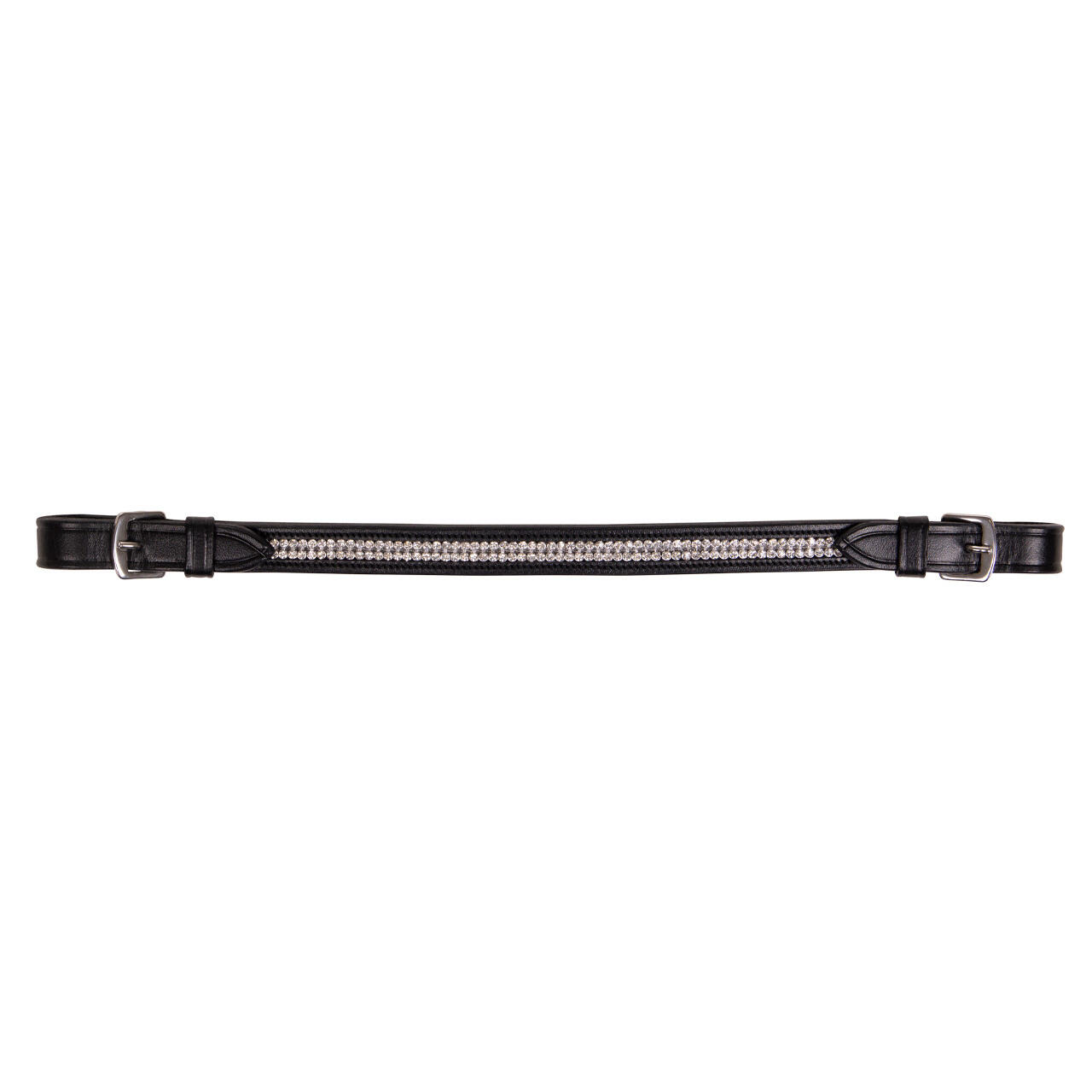 QHP Bokriem Rhinestone - Zwart