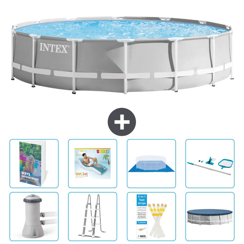 INTEX Basen Prism Frame Okrągły - 427x107 cm - 9-częściowy S618