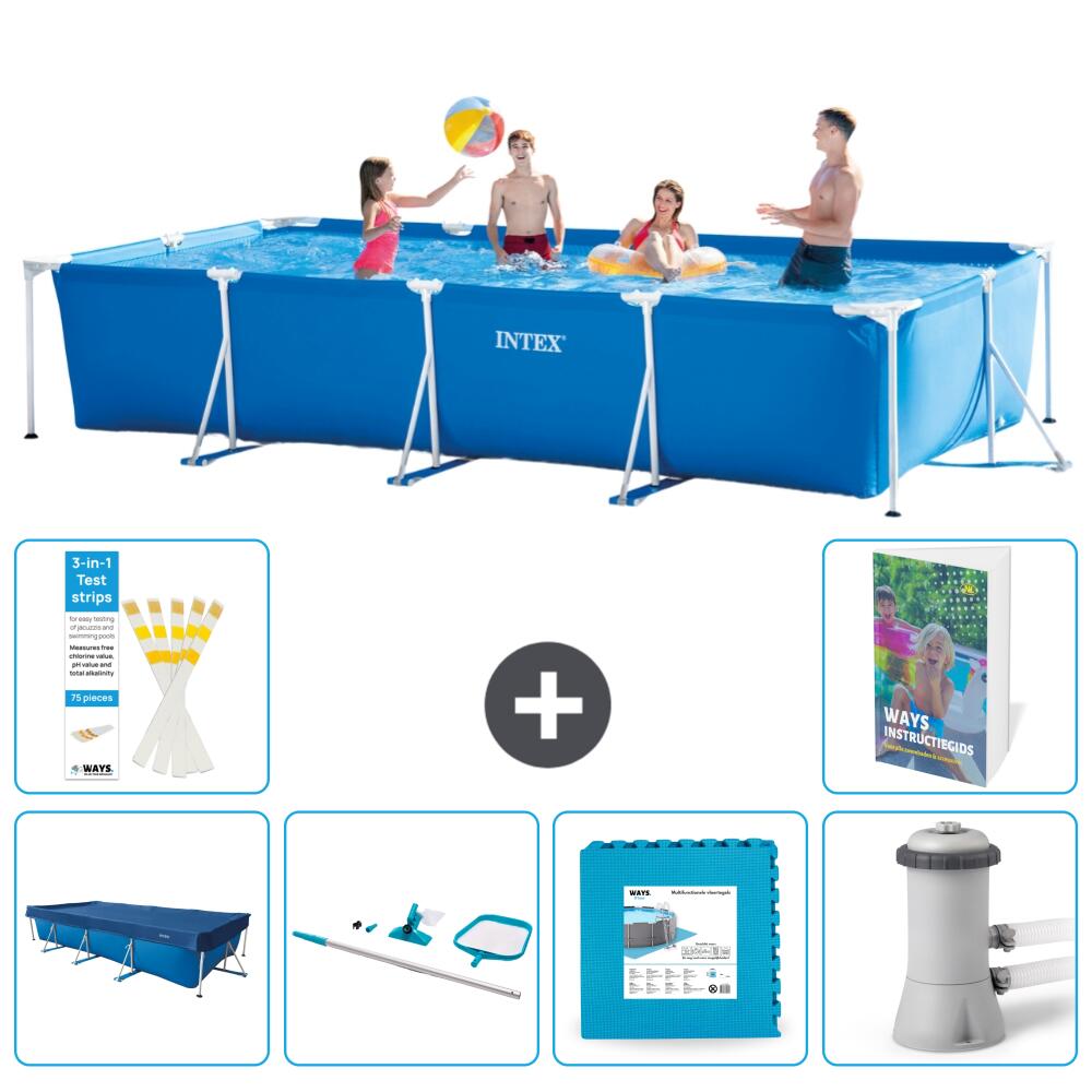 INTEX Basen ze stelażem Prostokątny - 450x220x84 cm - 7-częściowy S121