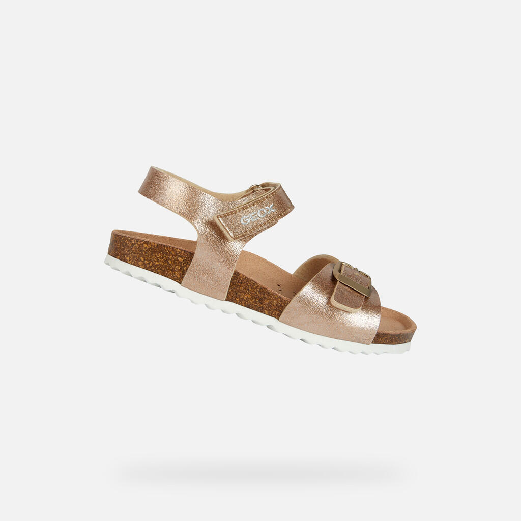 Sandały GEOX J ADRIEL GIRL C Brąz