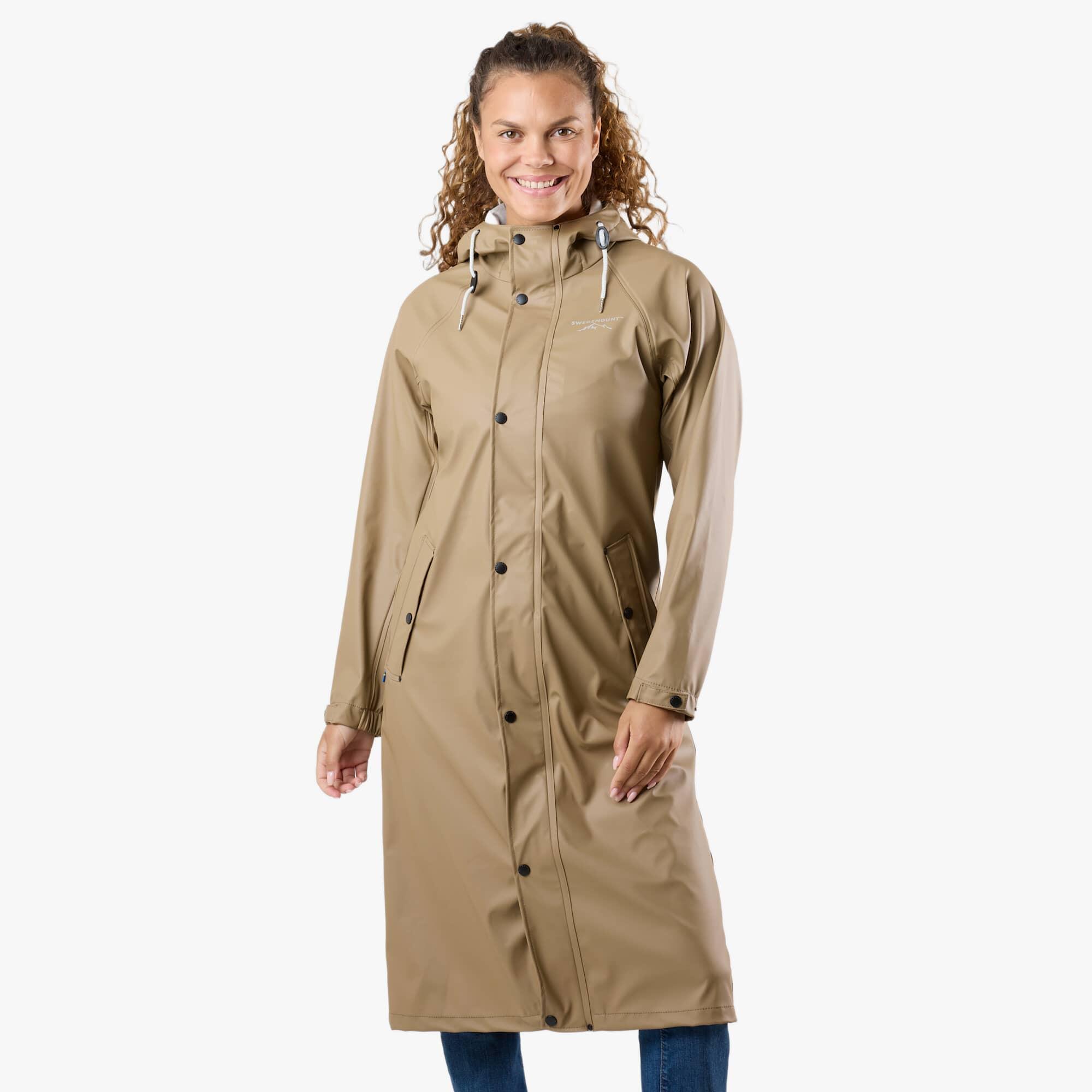 Kurtka przeciwdeszczowa damska do wędrówek wodoodporna Väderöarna Long Coat W
