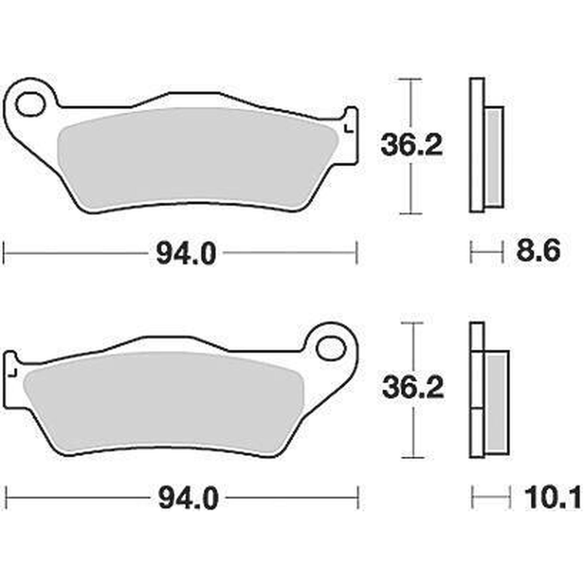 Klocki hamulcowe TRW MCB 707 SH z metalu sinterowanego