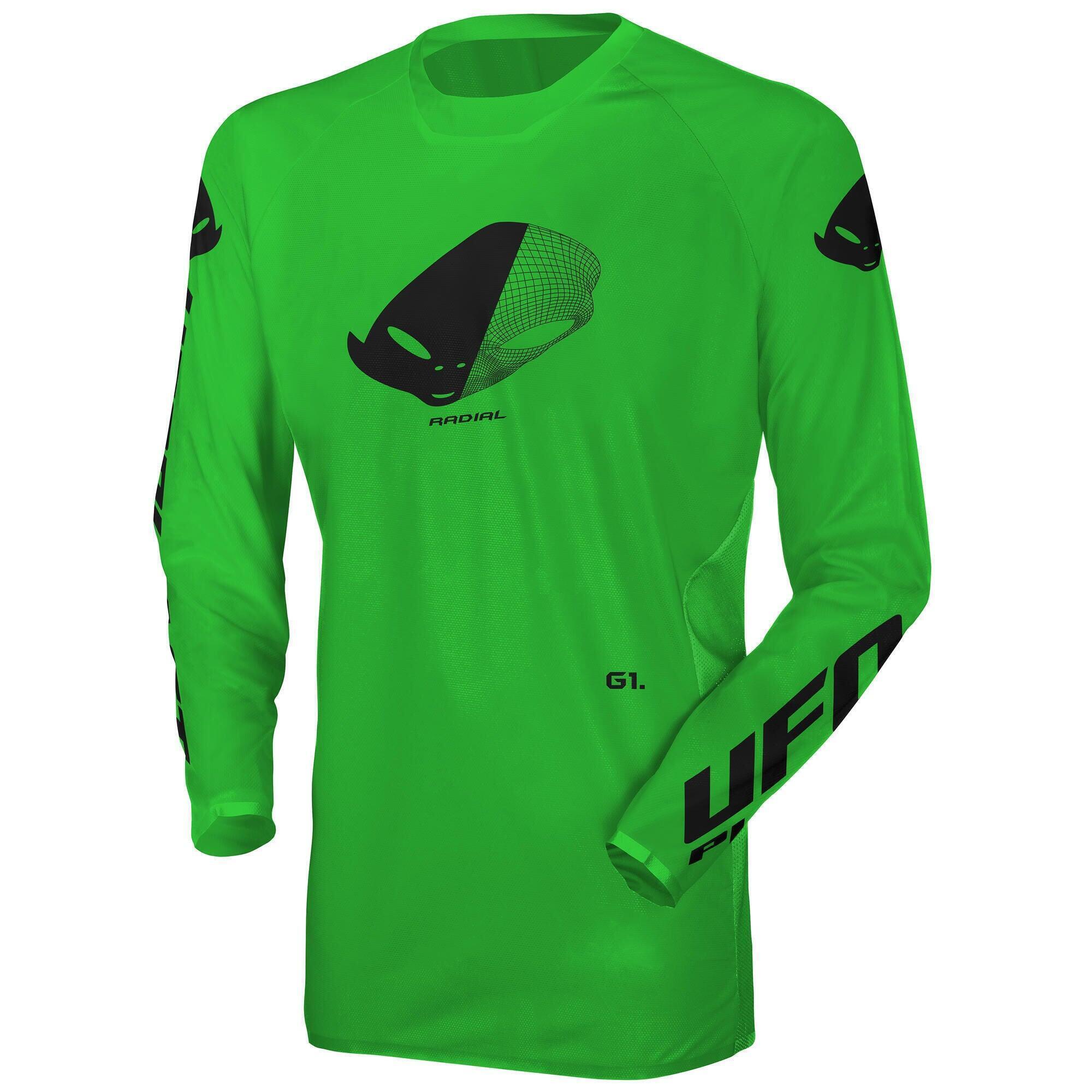 Koszulka UFO PLAST MX Radial  neonowa zieleń  M