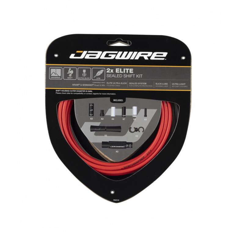 Zestaw przerzutek JAGWIRE 2x Elite - czerwony