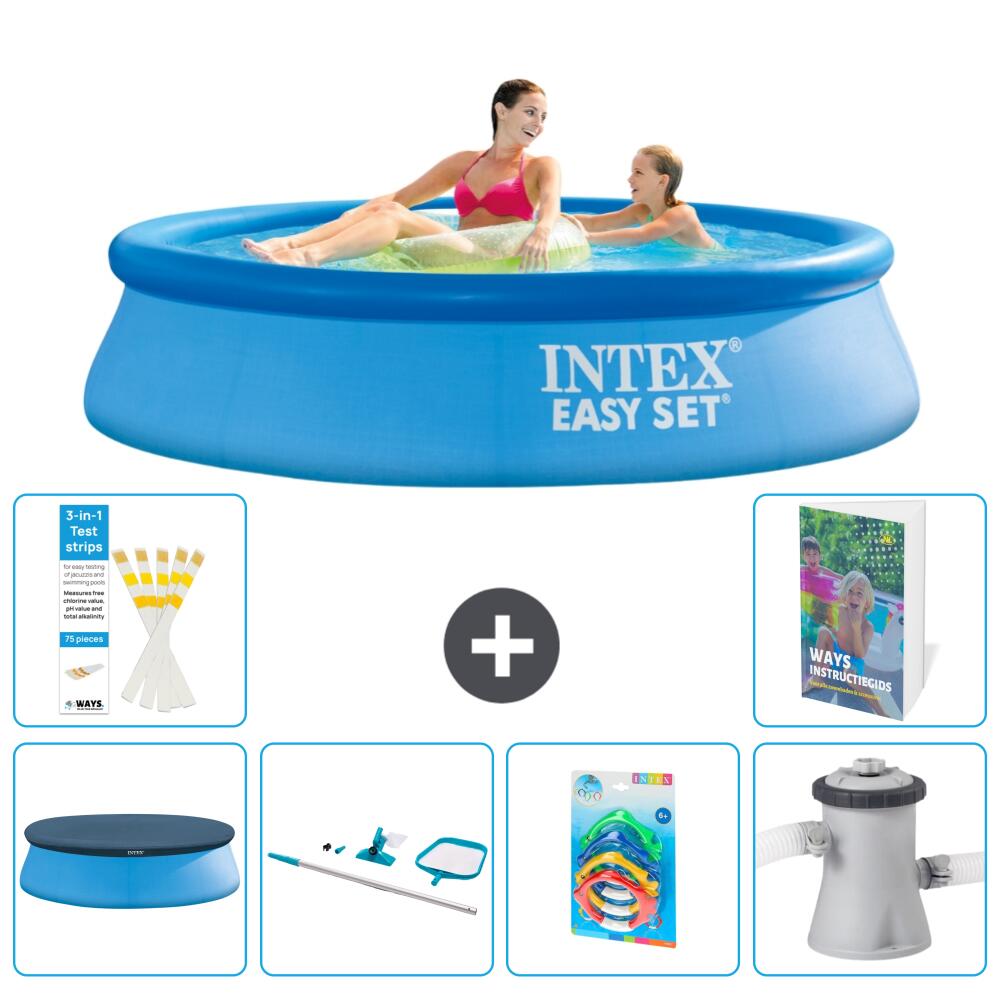 INTEX Basen Easy Set Okrągły - 244x61 cm - 7-częściowy S125