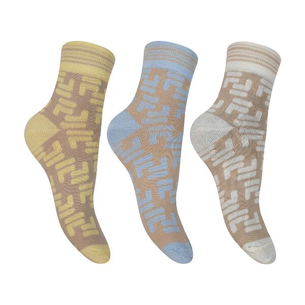 WOMAN QUARTER LIFESTYLE PLAIN SOCKS 3 PAIRS PACK