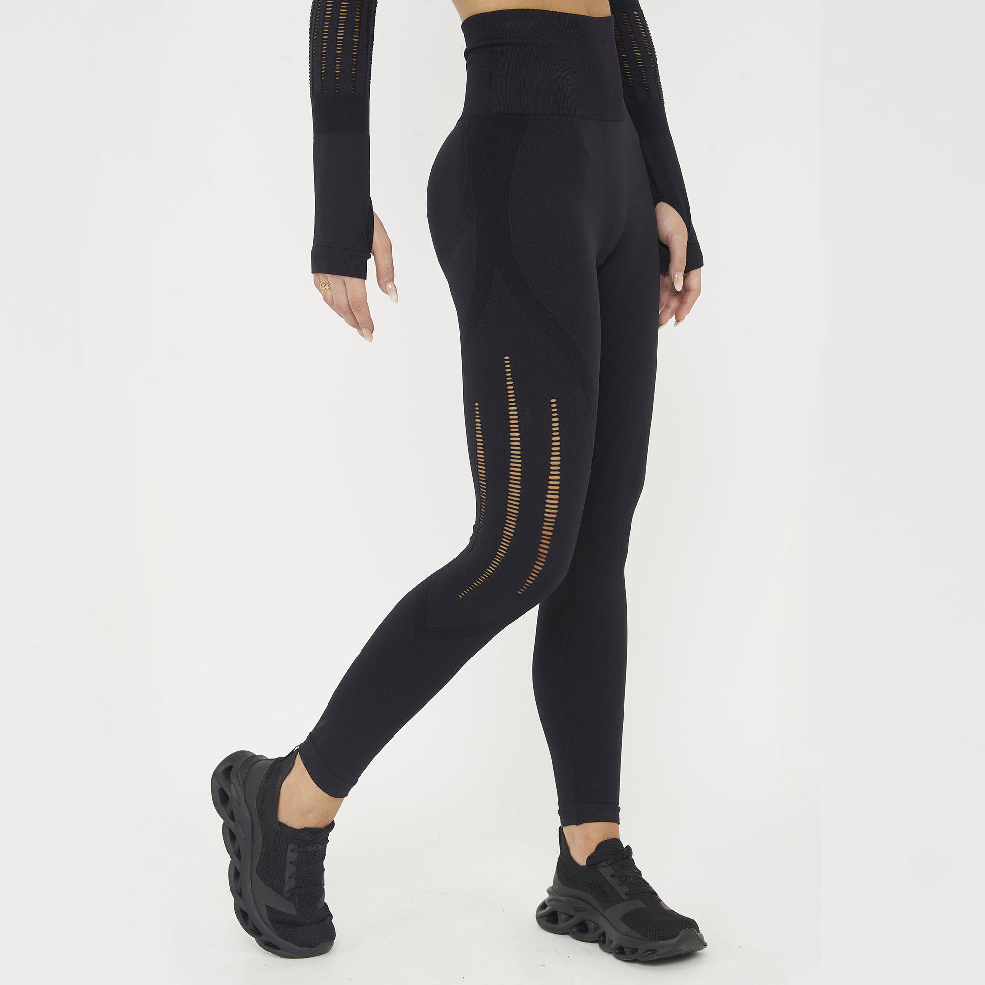 Legginsy fitness damskie Leslie czarne