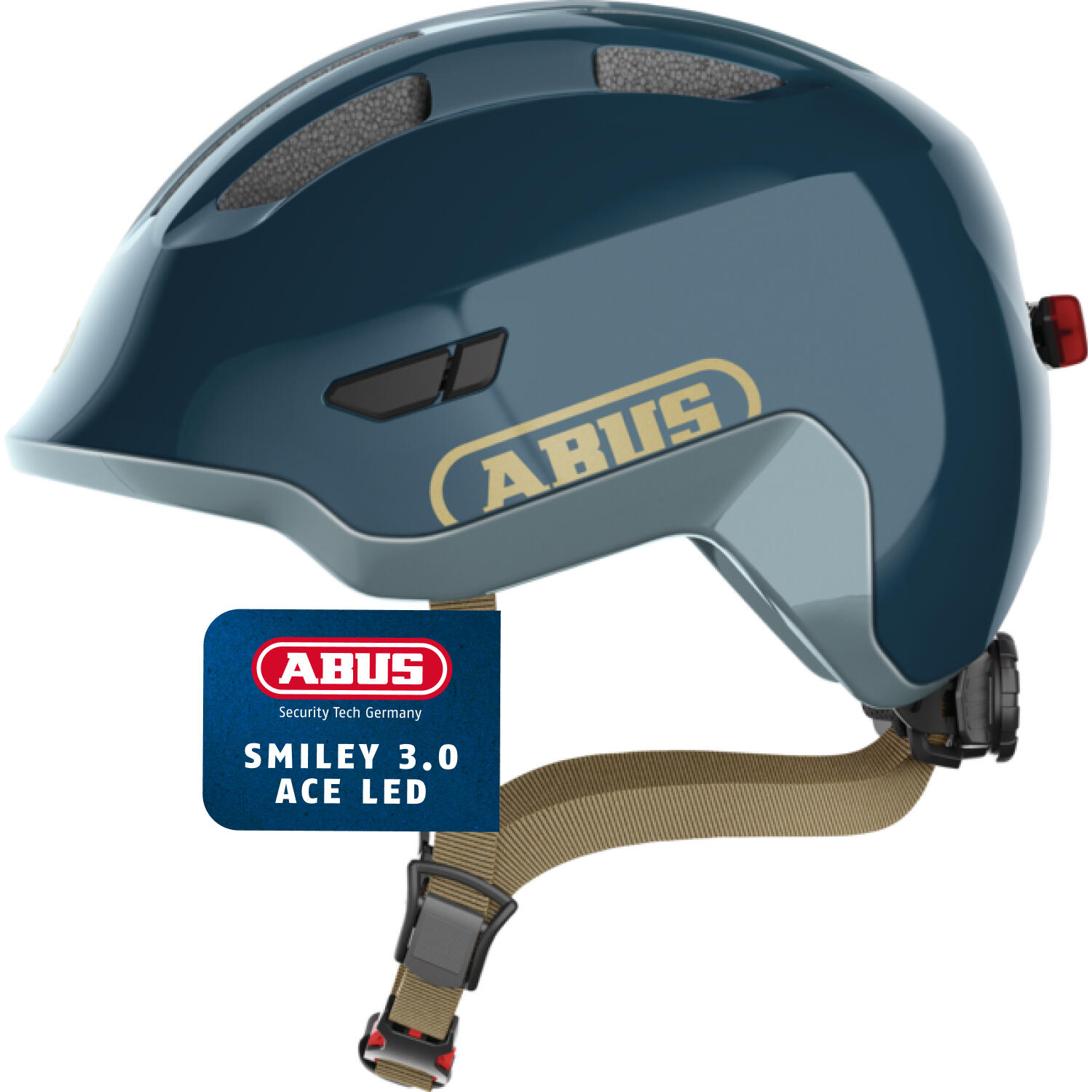 Kask Rowerowy Smiley 3.0 Ace Led Niebieski S 45-50 Cm