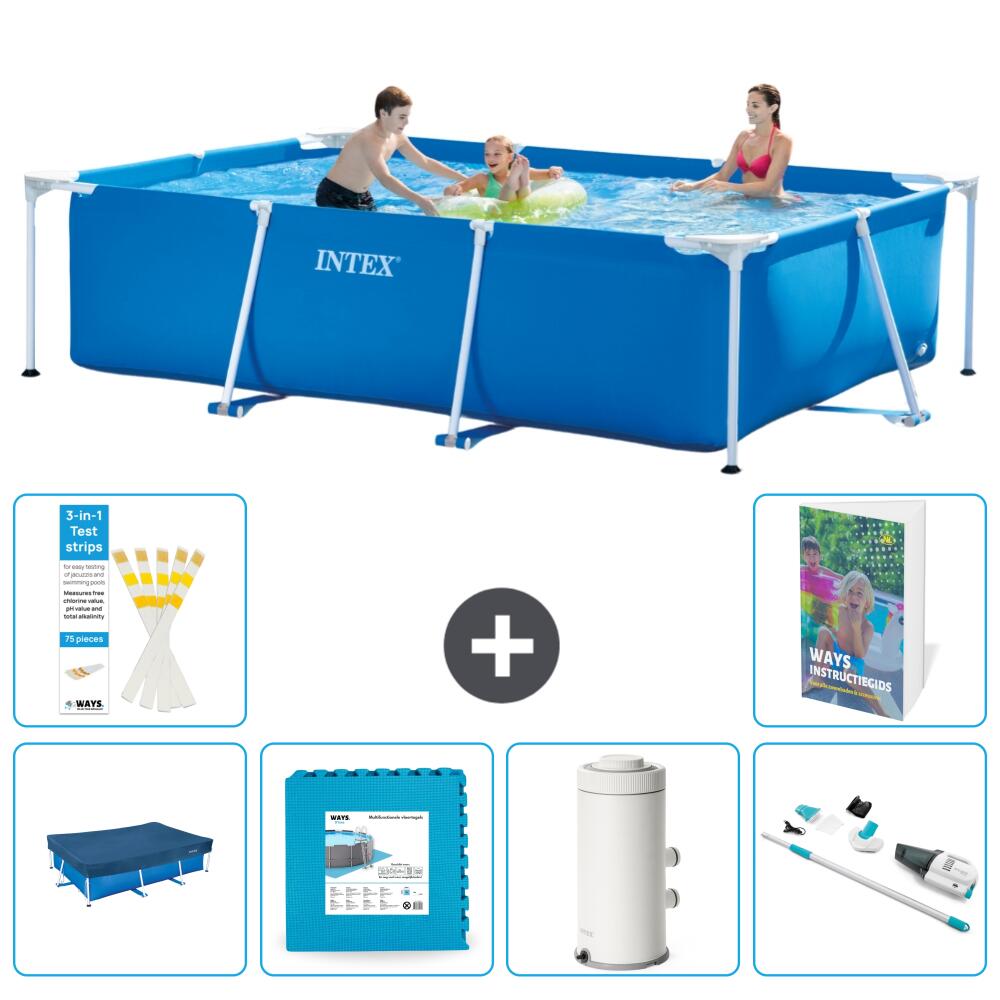 INTEX Basen ze stelażem Prostokątny - 300x200x75 cm - 7-częściowy S9