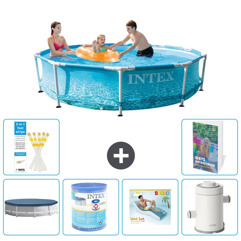 INTEX Basen ze stelażem Okrągły - 305x76 cm - 7-częściowy S113