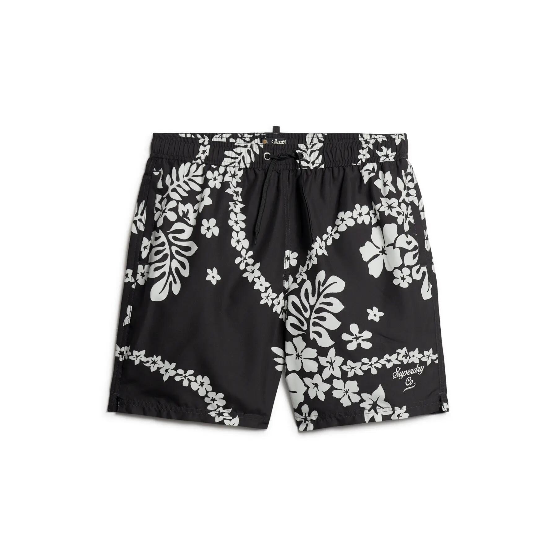 Spodenki kąpielowe z hawajskim nadrukiem Superdry