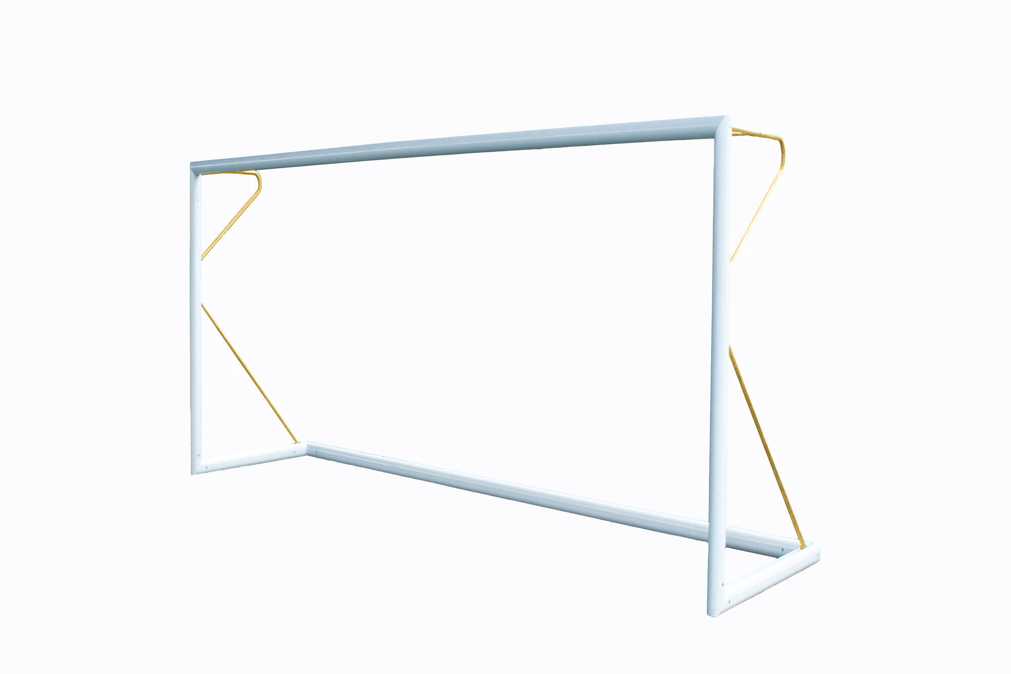 Bramka do piłki nożnej 1,5 x 1 m - Przenośna - Aluminium Ø80mm - Żółta