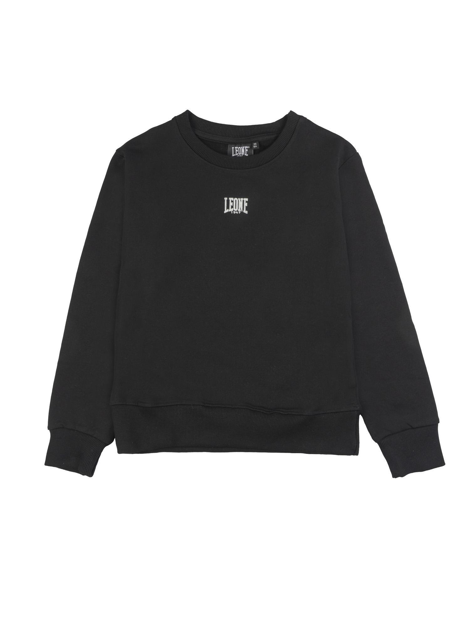 Leone 1947 Lavender bluza zimowa z okrągłym dekoltem i małym logo dla dziewcząt