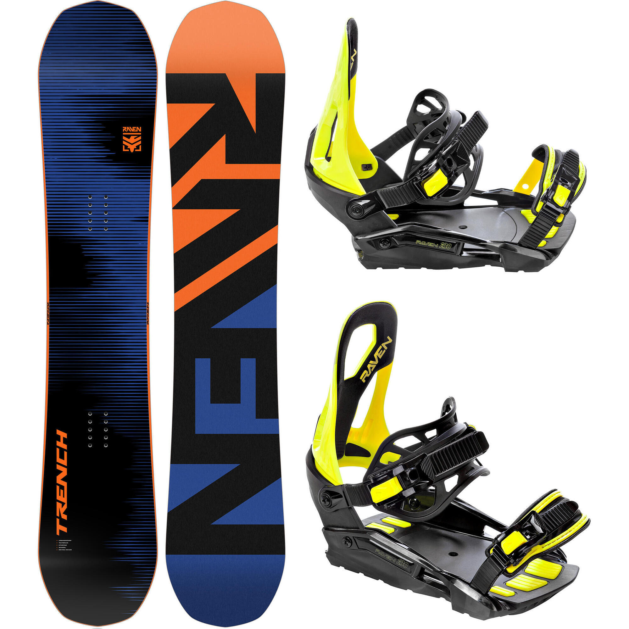 Zestaw Deska snowboardowa Raven Trench Carbon + Wiązania Raven S230
