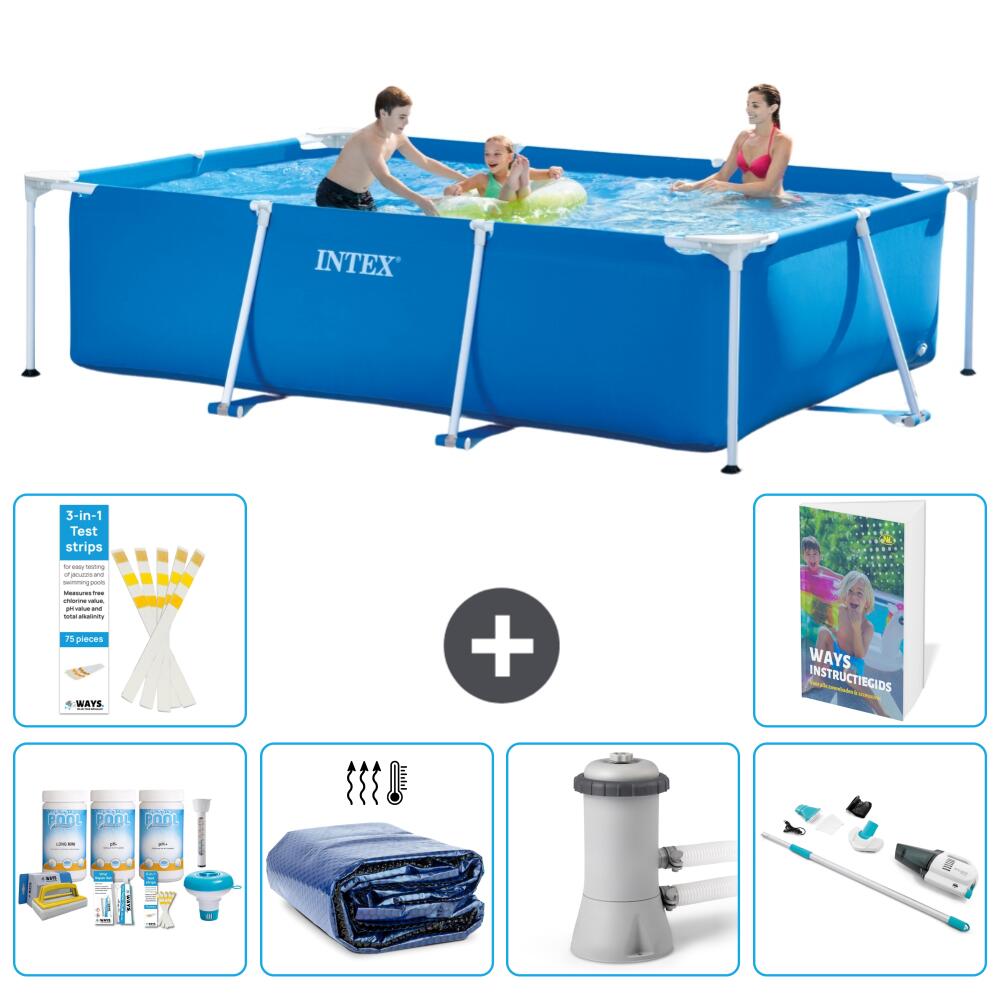 INTEX Basen ze stelażem Prostokątny - 300x200x75 cm - 7-częściowy S165