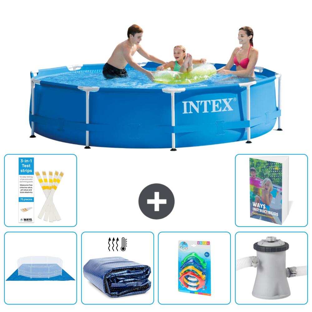 INTEX Basen ze stelażem Okrągły - 305x76 cm - 7-częściowy S46