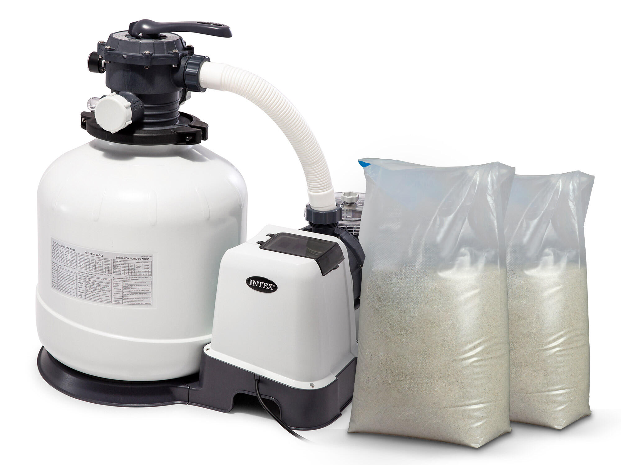 Pompa filtrująca piaskowa Intex 12000 l/h + 50 kg piasek 26652