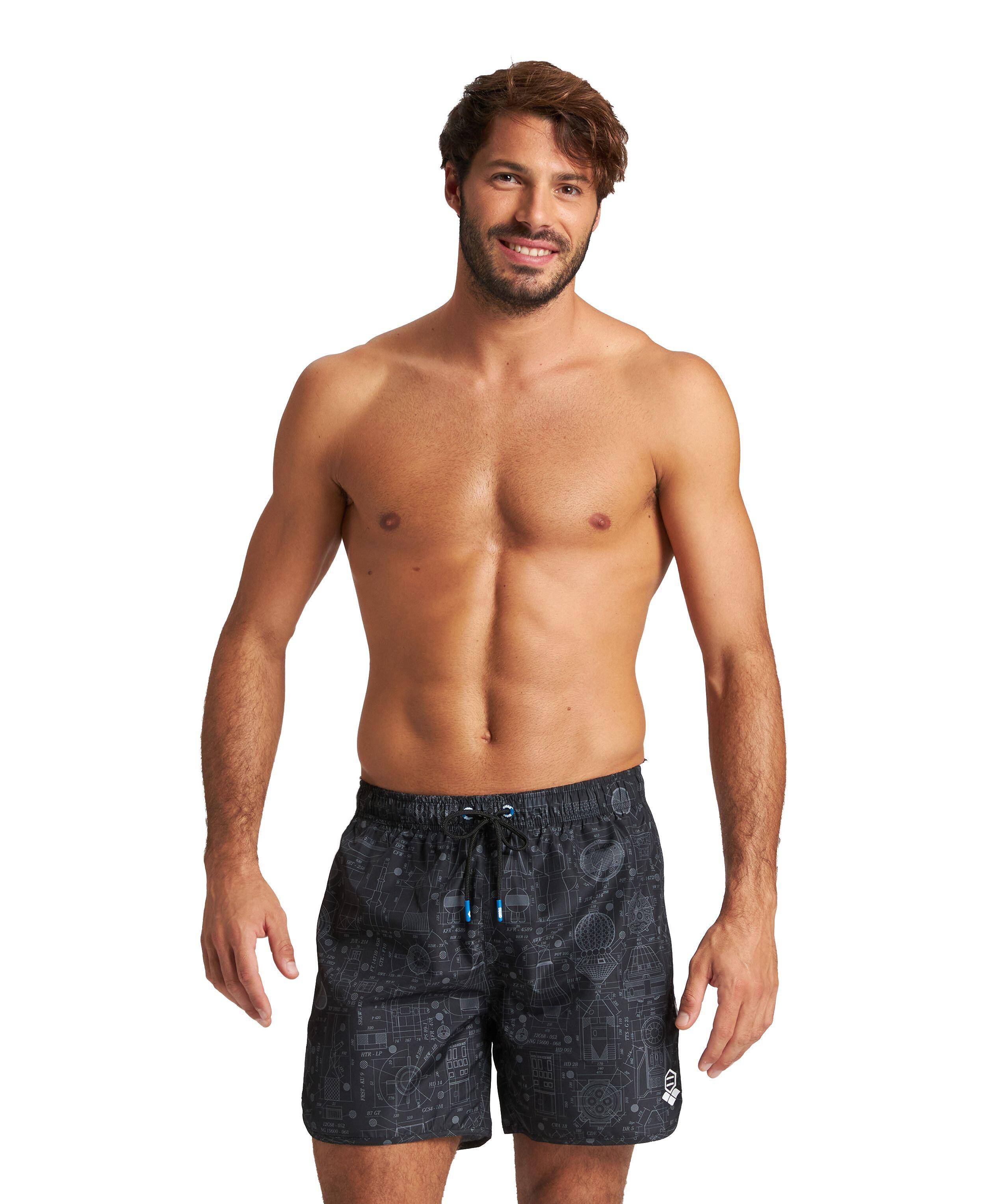 ARENA SZORTY MEN'S TITAN 3 BOXER BLACK MULTI WHITE 004536/510 M