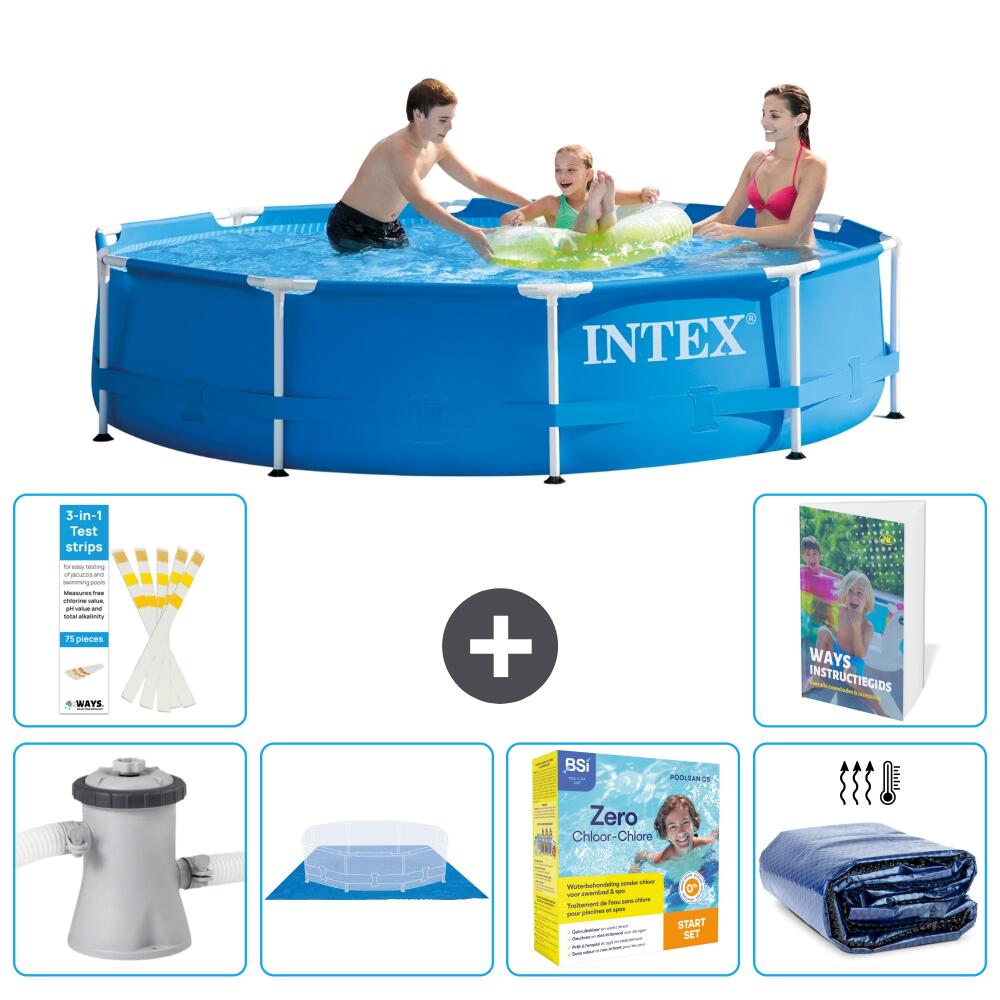 INTEX Basen ze stelażem Okrągły - 305x76 cm - 7-częściowy S245