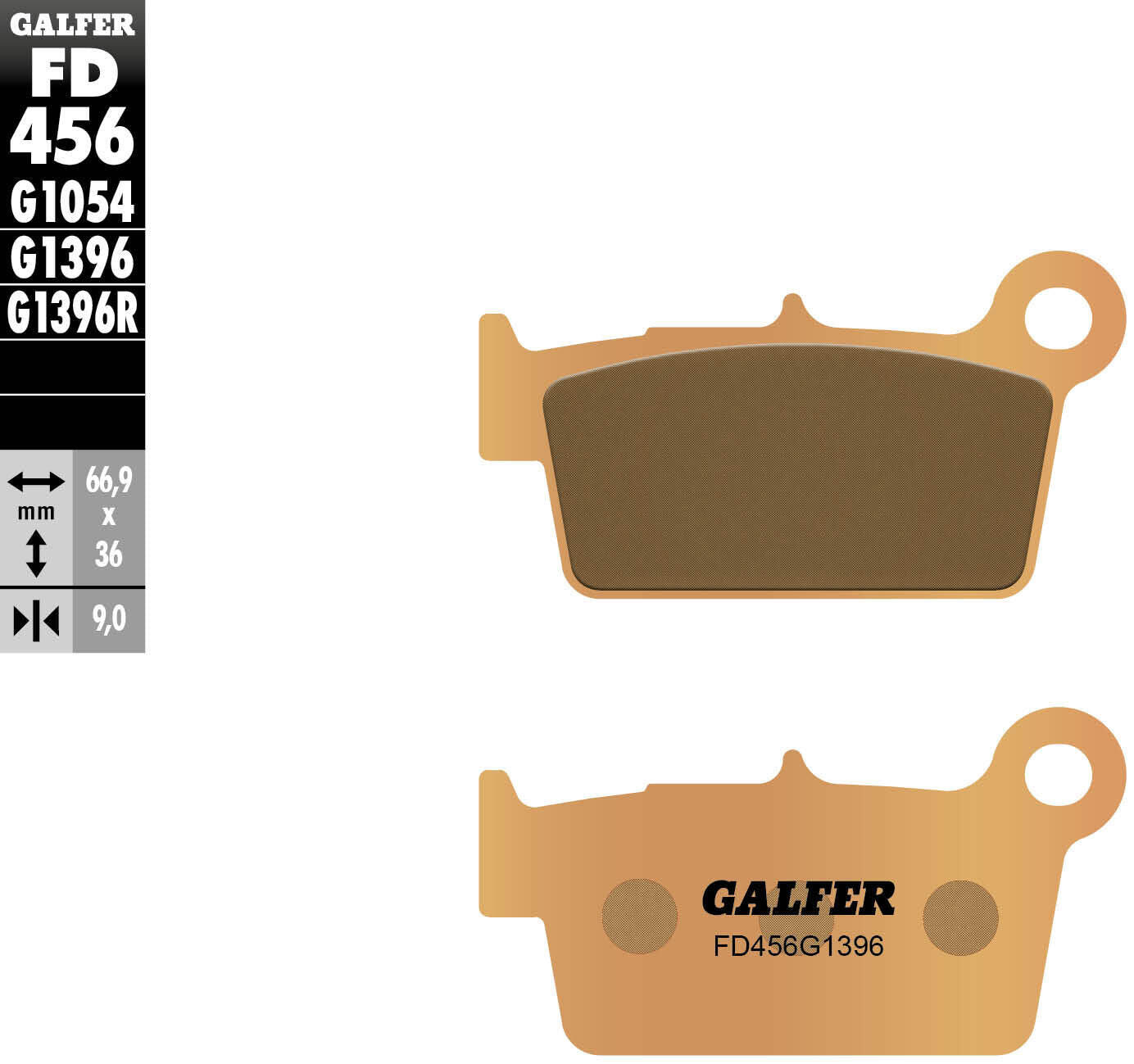 GALFER FD456 G1396 klocki hamulcowe metalowe sinterowane offroad