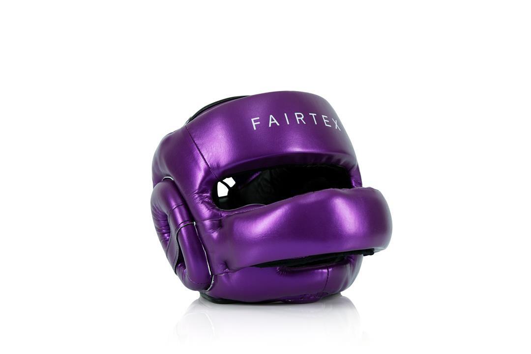 Kask Bokserski Sparingowy Fairtex HG17 z Ochroną Nosa Fioletowy M