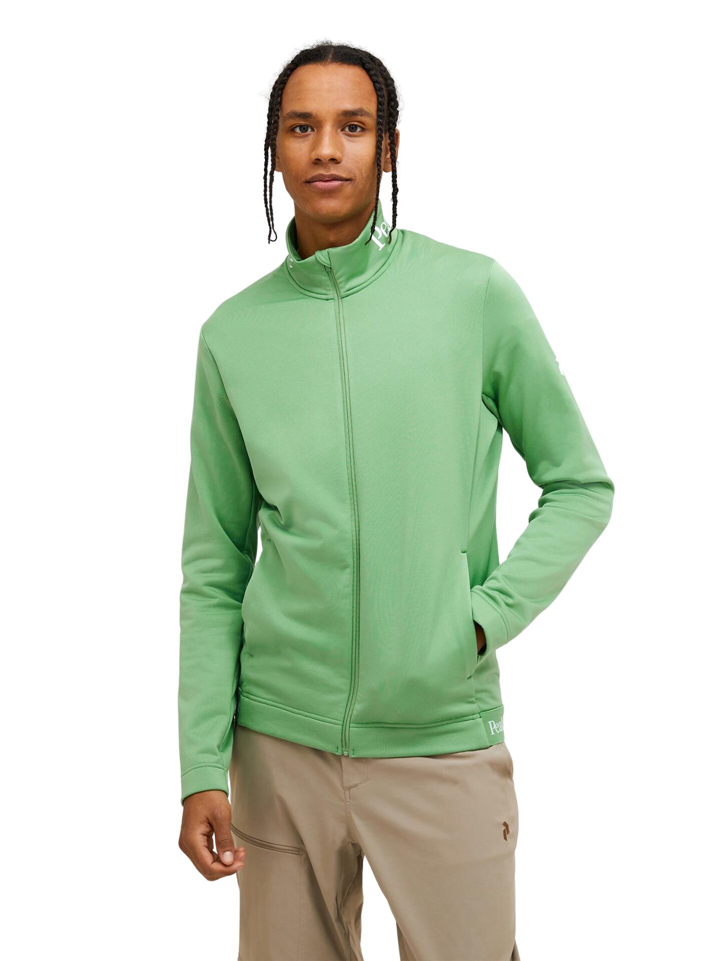 Bluza Peak Performance męska Rider Tech Zip Jacket zielona - XXL