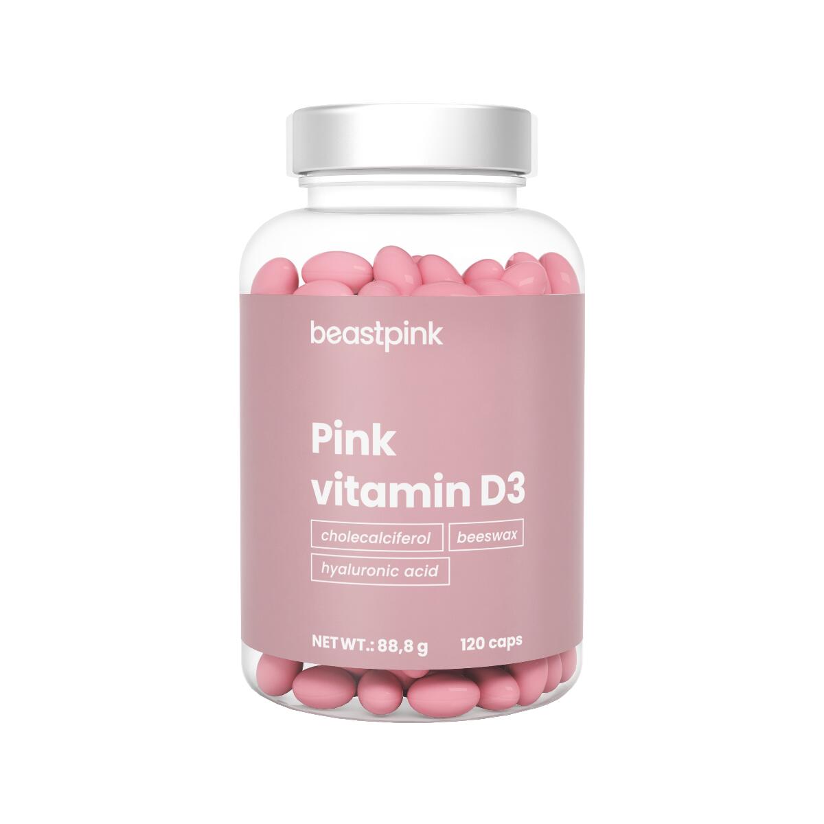 Witamina D3 Pink kapsułki z kwasem hialuronowym 2000 IU
