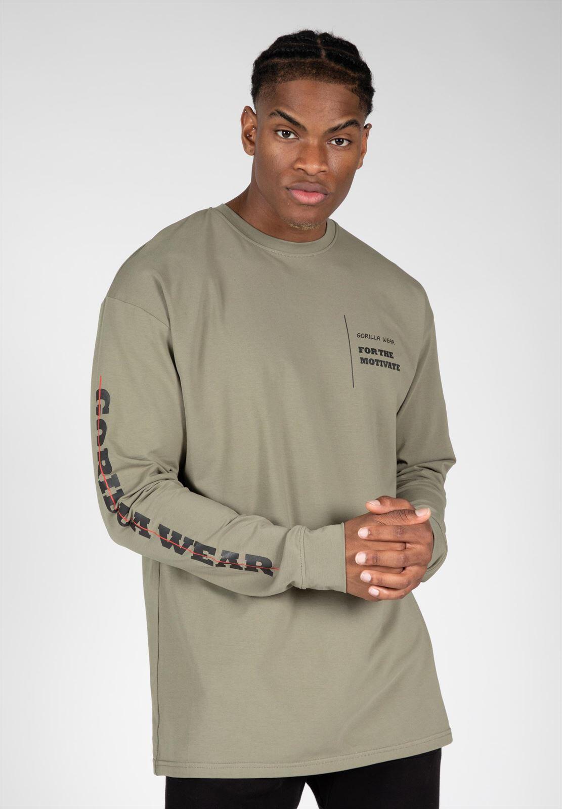 Koszulka fitness męska z długim rękawem Gorilla Wear Boise Oversized Long Sleeve