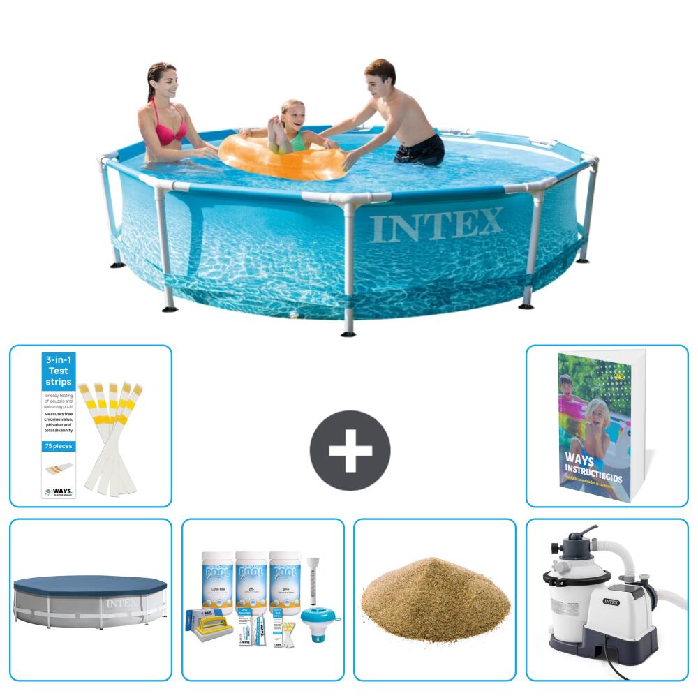 INTEX Basen ze stelażem Okrągły - 305x76 cm - 7-częściowy S47