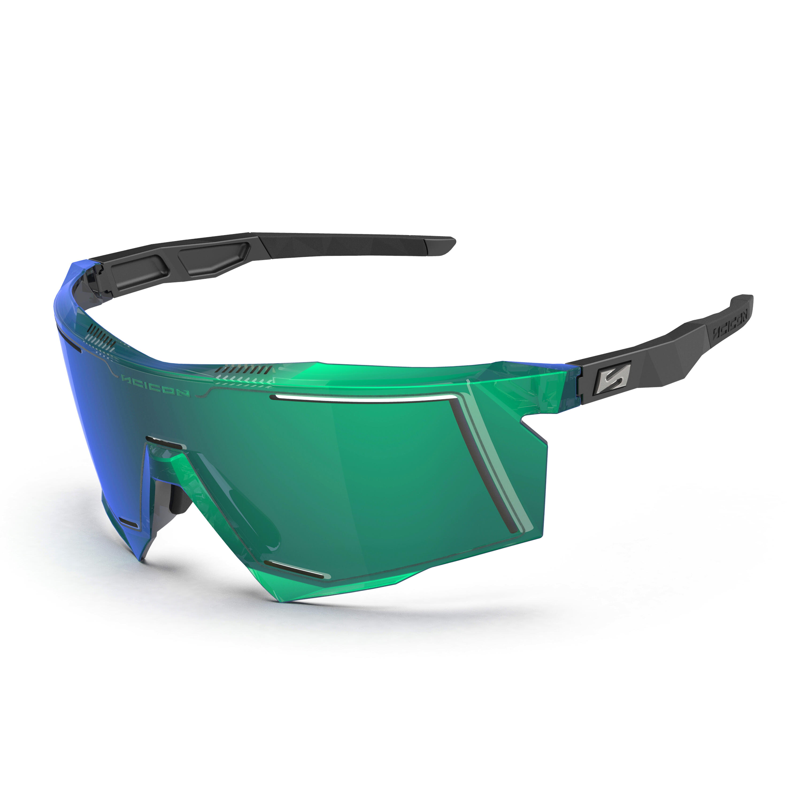 Sportowe okulary przeciwsłoneczne Aerostorm Zielone z powłoką lustrzaną