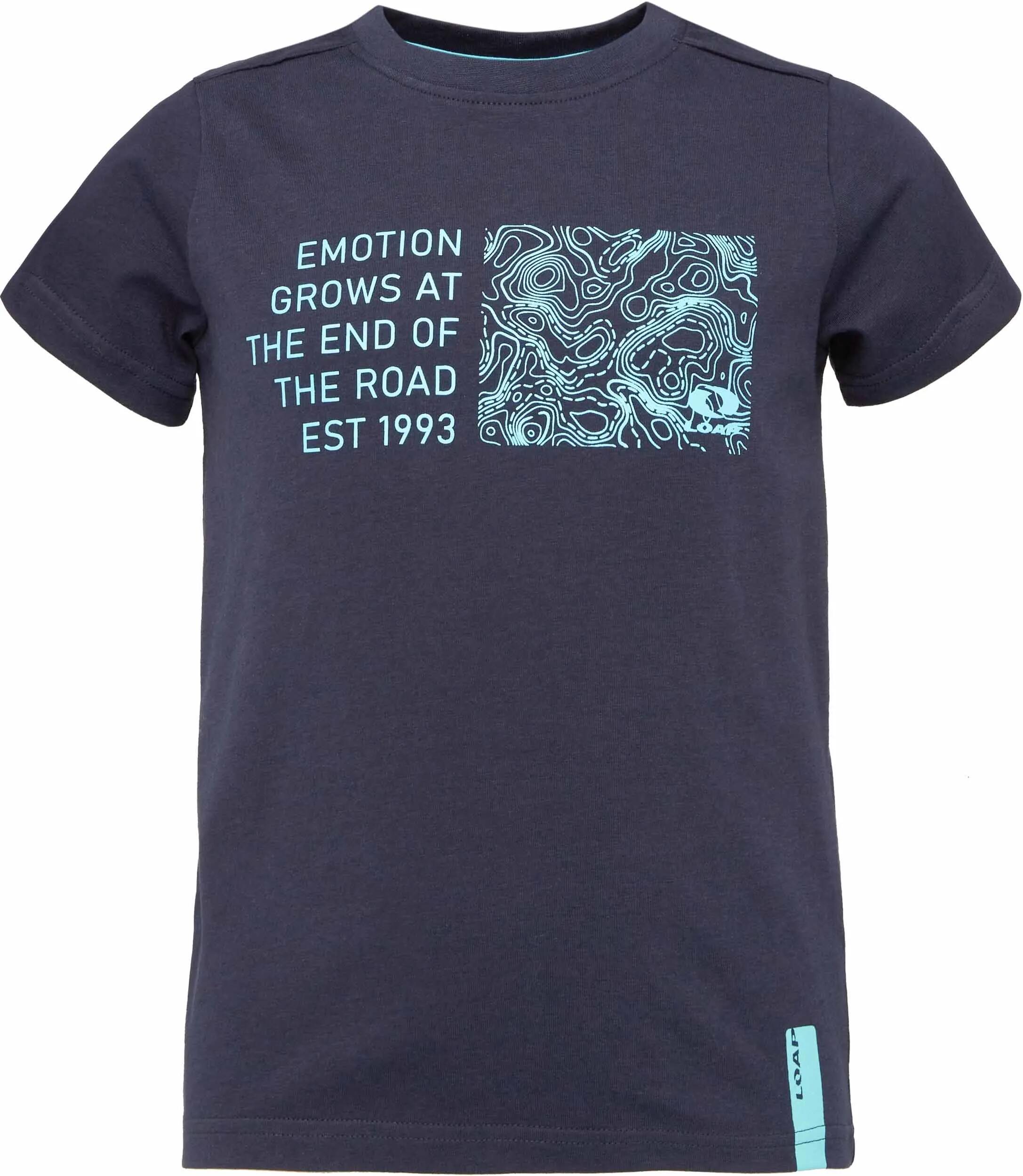 T-shirt chłopięcy Loap Boodarar 100% bawełna niebieski