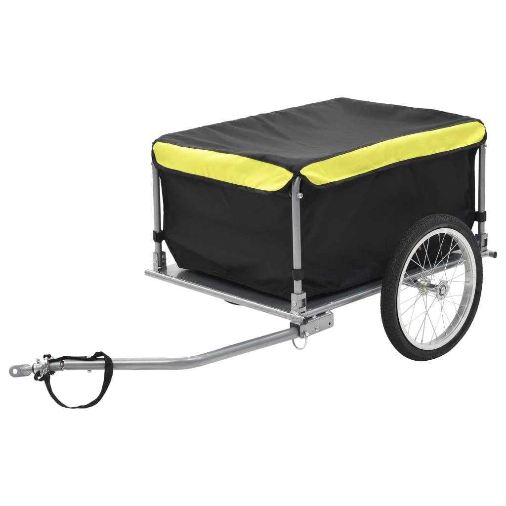 Przyczepka rowerowa VidaXL 65 kg czarno-żółta