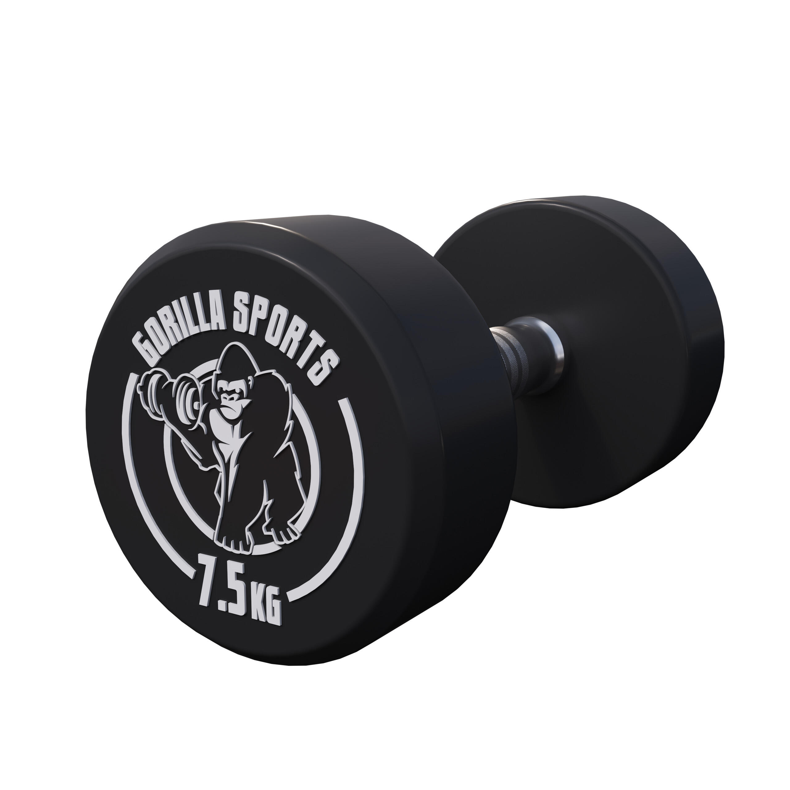 Hantla stała 7,5 kg żeliwna gumowana profesjonalna Gorilla Sports